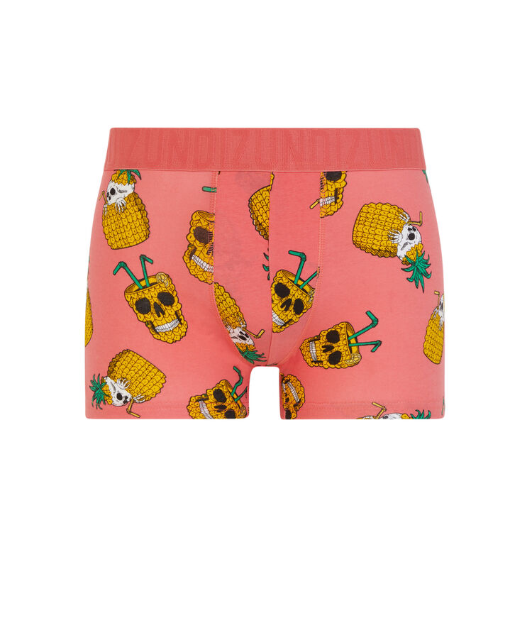 Boxer coton à imprimé cocktailiz rose.