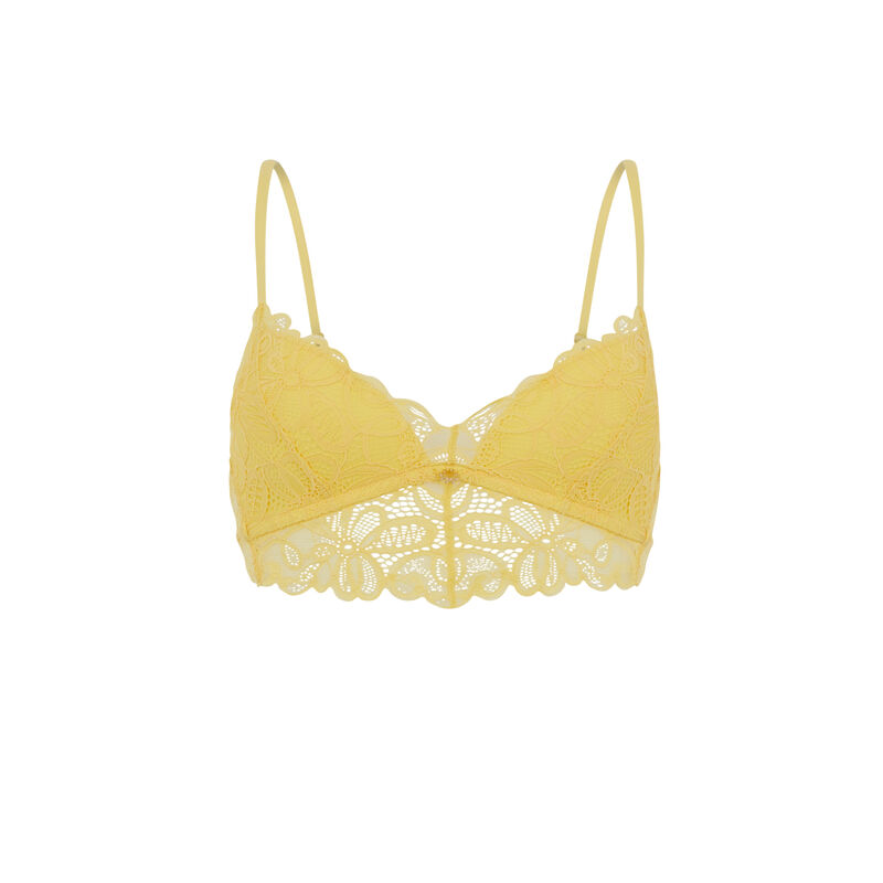 Soutien-gorge triangle sans armatures - jaune Soutien-gorge triangle sans armatures - jaune;