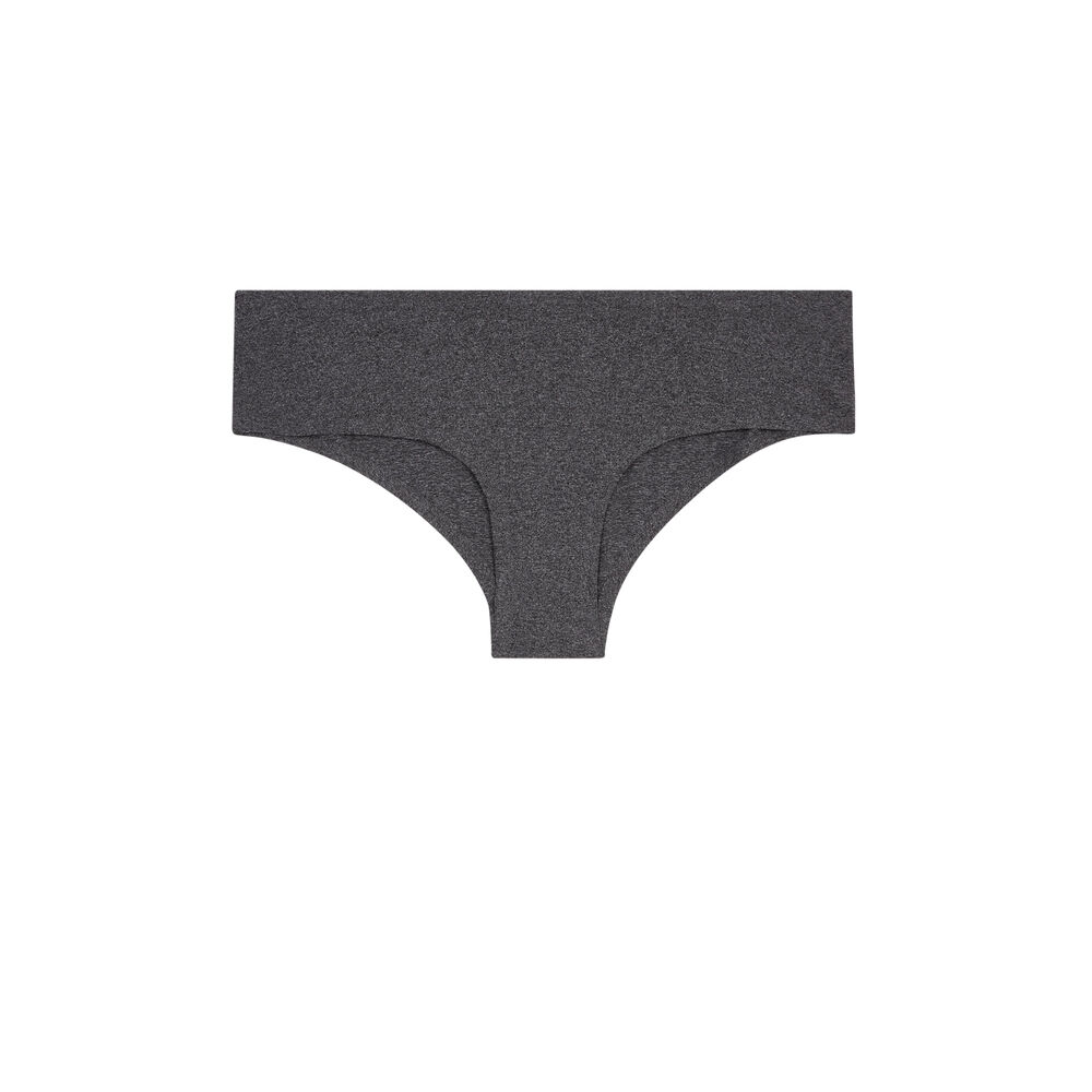 Shorty uni micro - gris chine gris chiné.