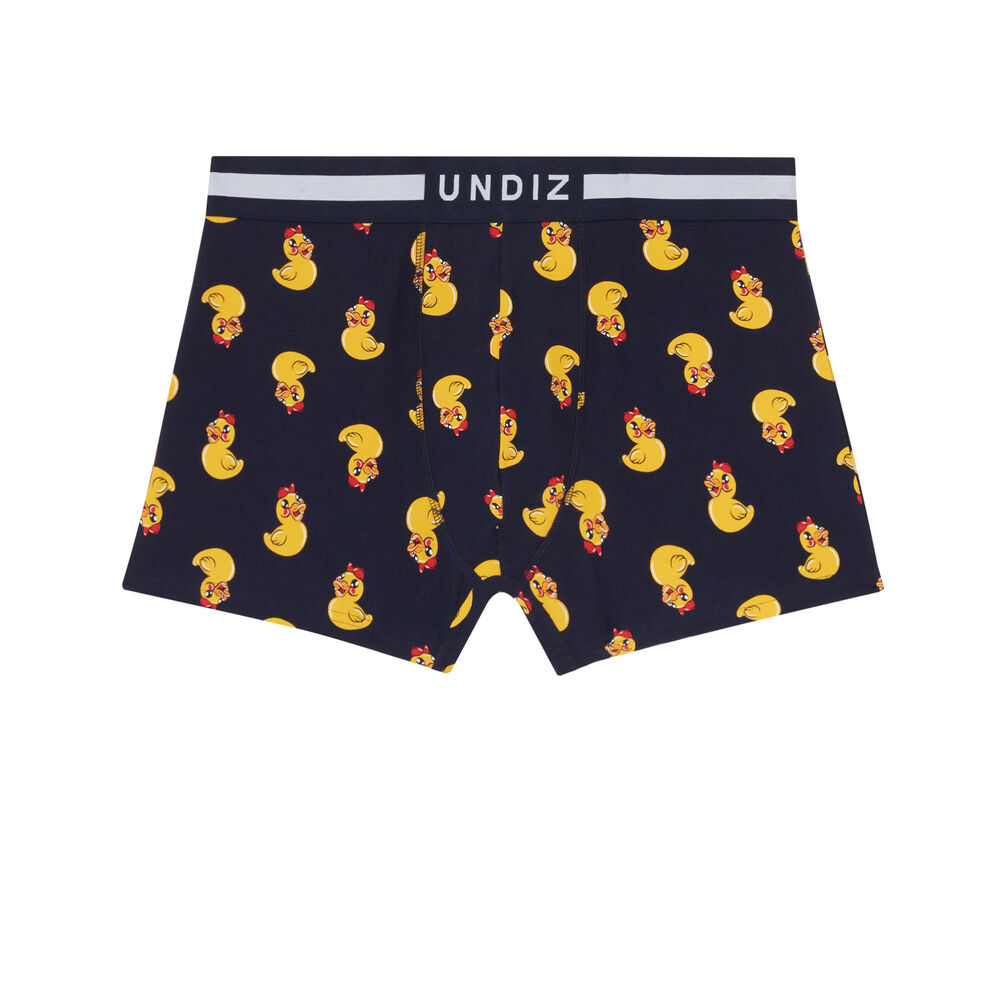 Boxer en coton à motifs canard - bleu bleu.