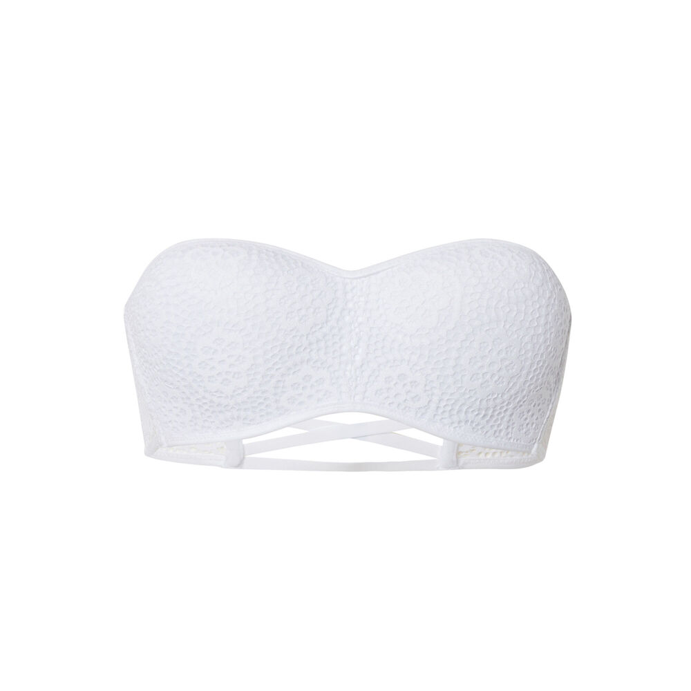 Soutien-gorge bandeau - blanc blanc.