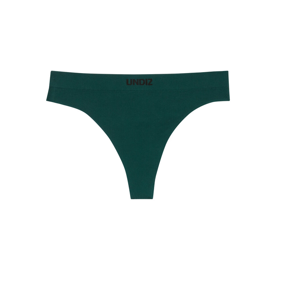 String sans coutures taille haute - sapin vert.