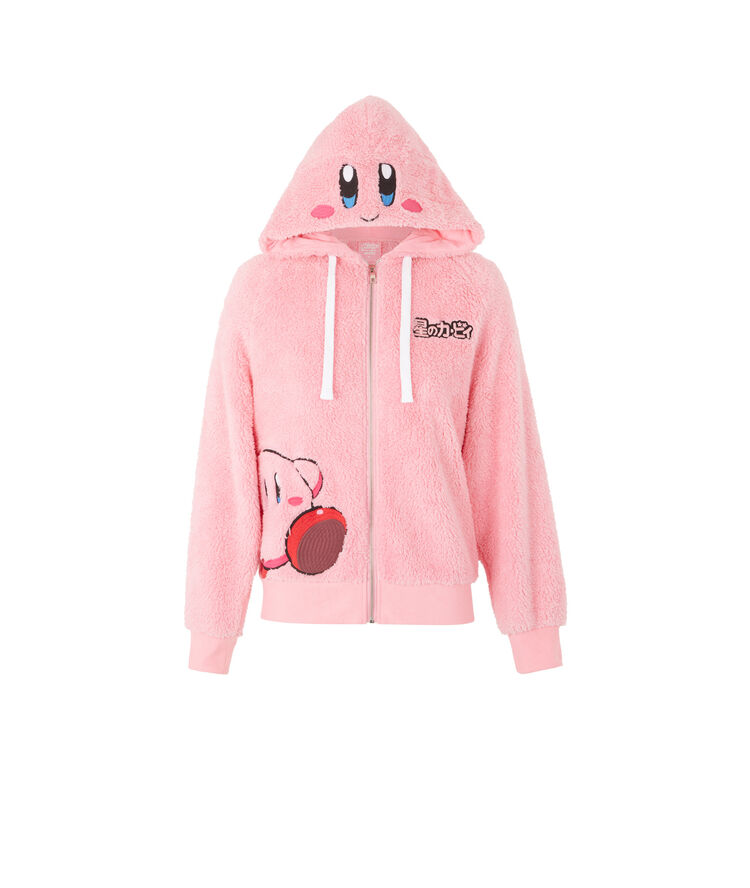 Veste polaire broderies kirby kirbiz rose.
