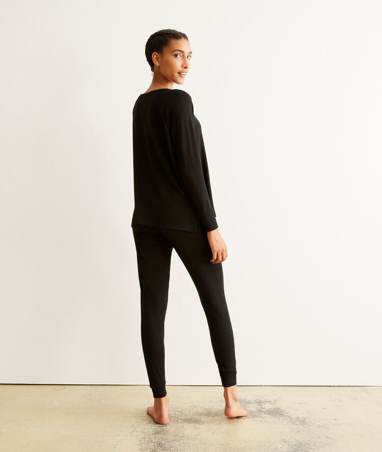 Pantalon en maille - noir noir.