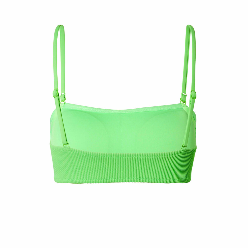 Haut de maillot de bain bandeau gaufré - vert vert.