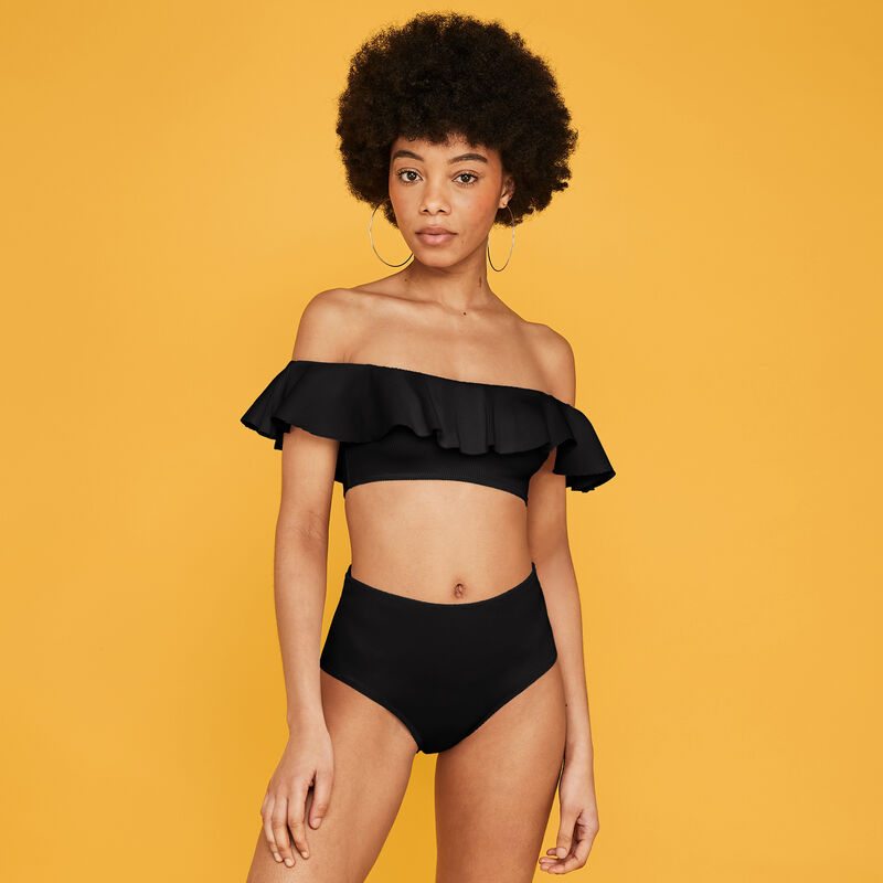 Culotte taille haute noire sabliz Culotte taille haute noire sabliz;