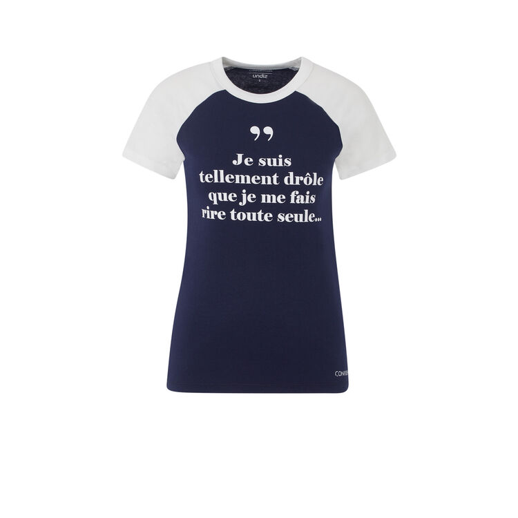 Top collab les confidentellies indifferenciz bleu marine.