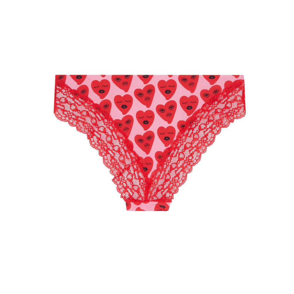 Culotte en micro sweet heart - rose rose.