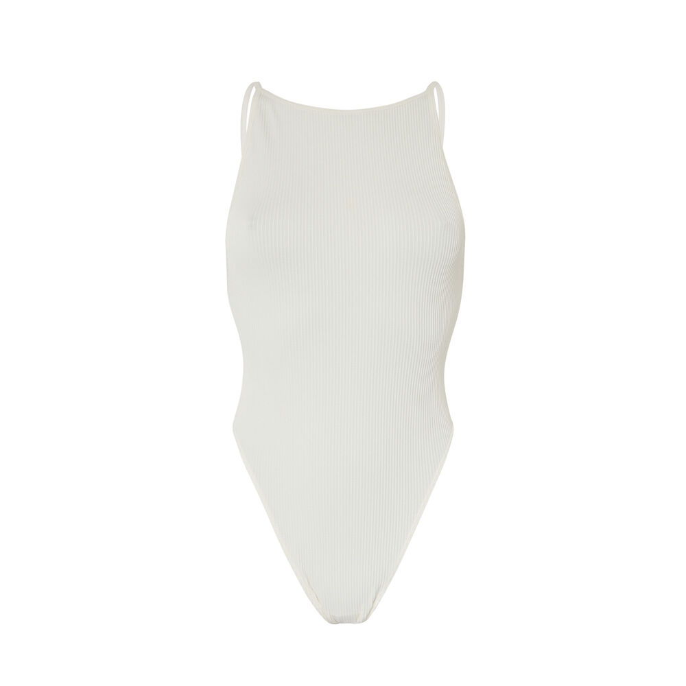 Body échancré taille haute dos nu - écru ecru.