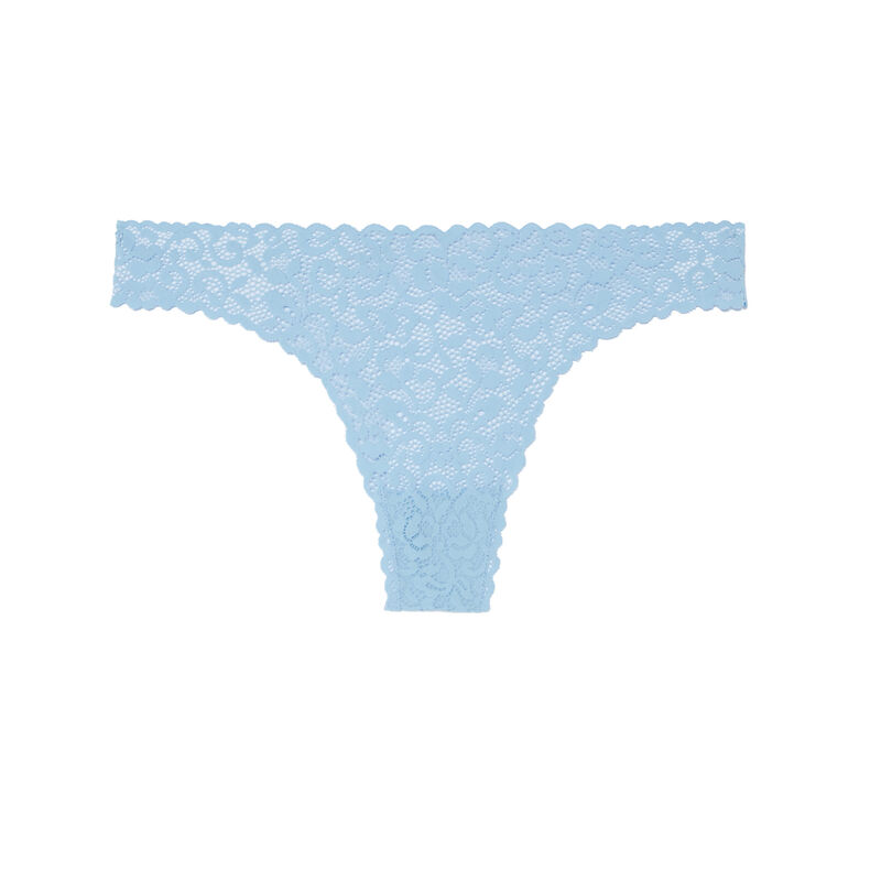 tanga à dentelle fine - bleu tanga à dentelle fine - bleu;