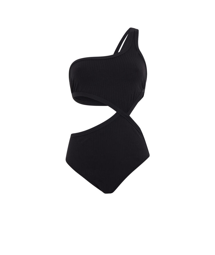 Maillot de bain une pièce asymétrique - noir noir.