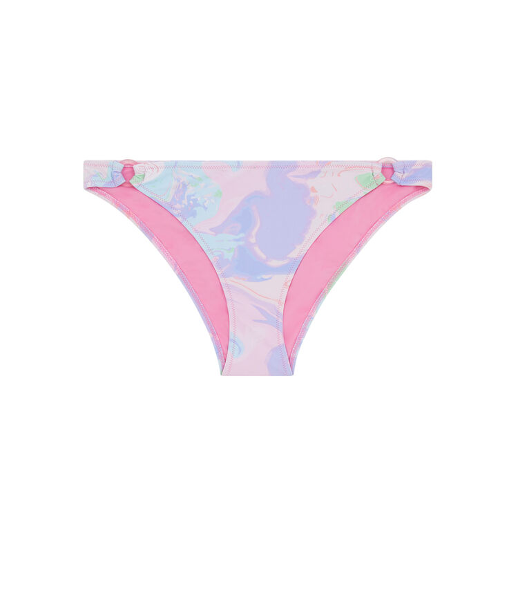 Bas de maillot de bain culotte imprimé marbre - violet violet.