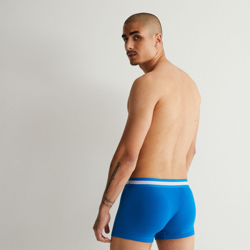 boxer uni en coton - bleu boxer uni en coton - bleu;