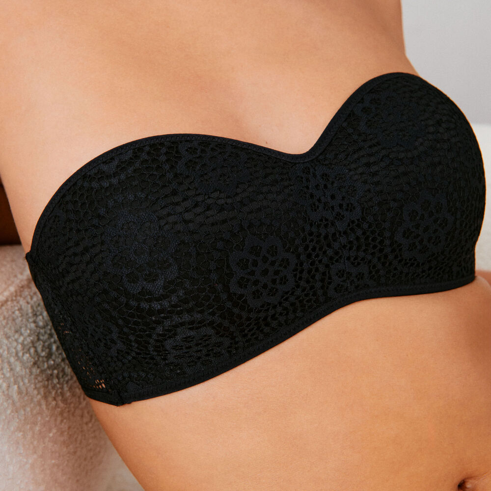 Soutien-gorge bandeau - noir noir.
