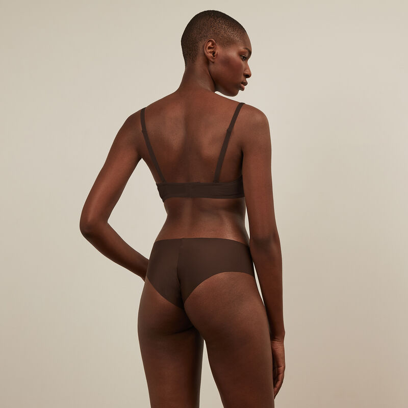 Shorty en micro sans coutures - marron Shorty en micro sans coutures - marron;
