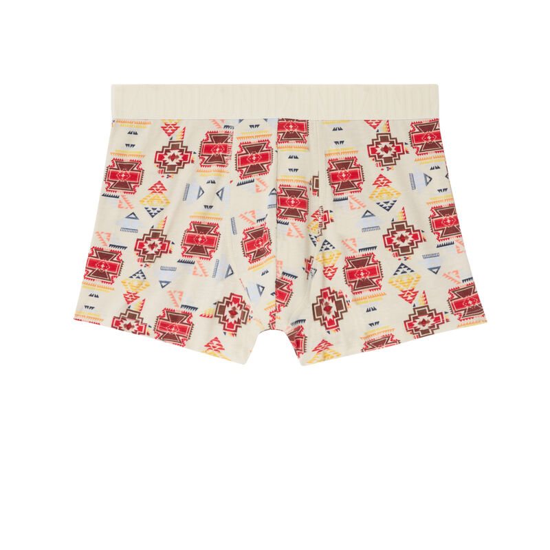 boxer à motifs géométriques - beige boxer à motifs géométriques - beige;