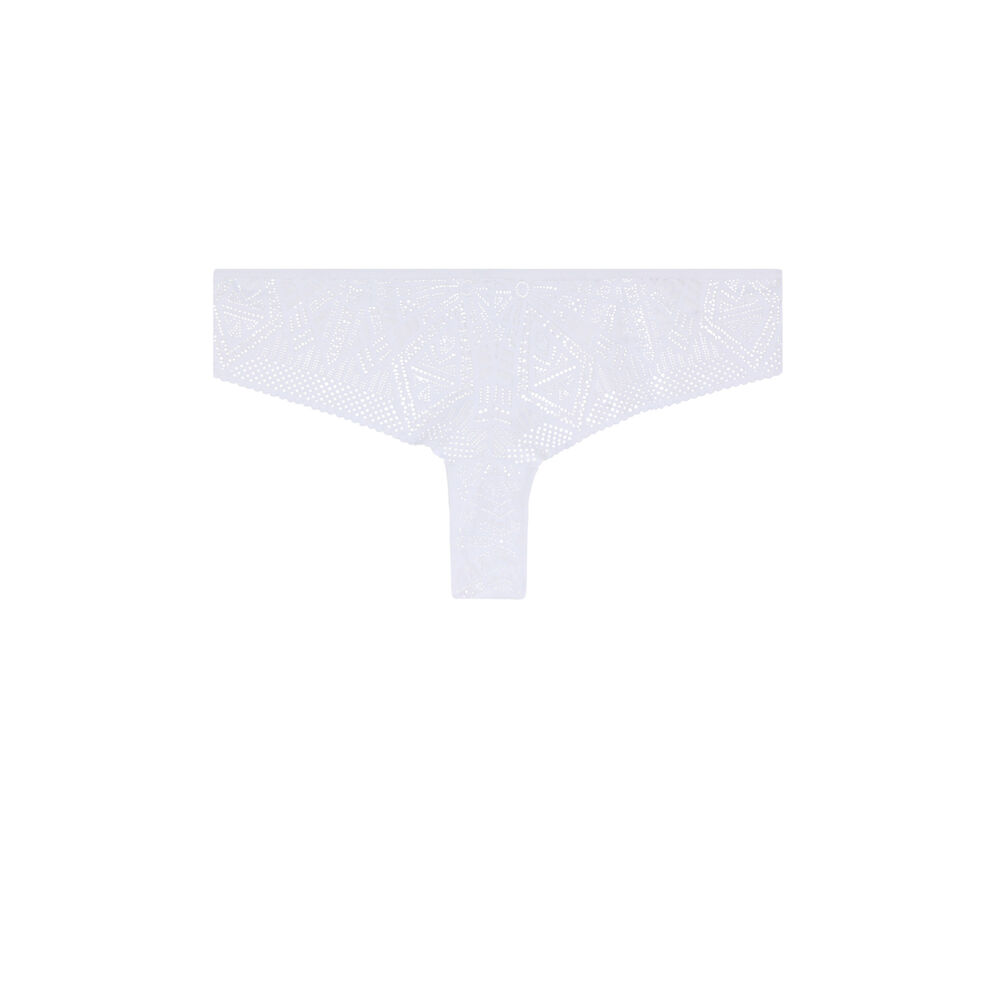 Shorty en dentelle - blanc blanc.