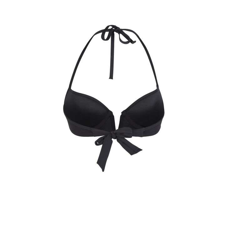 Haut de maillot de bain push noir creoliz czarny.