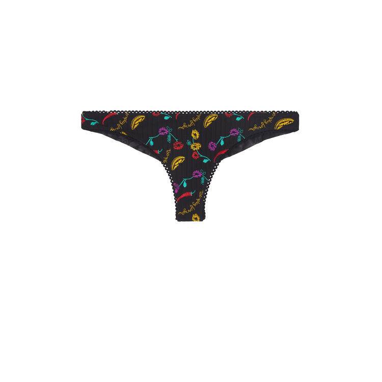 Tanga noir pimentiz noir.