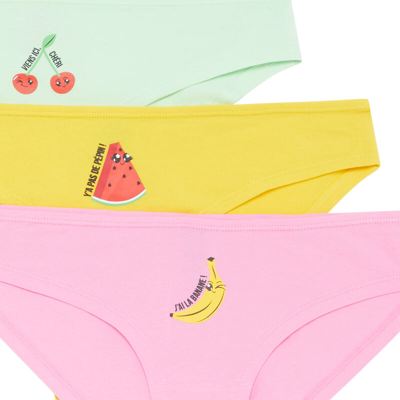 Lot de culottes en coton - rose Lot de culottes en coton - rose;