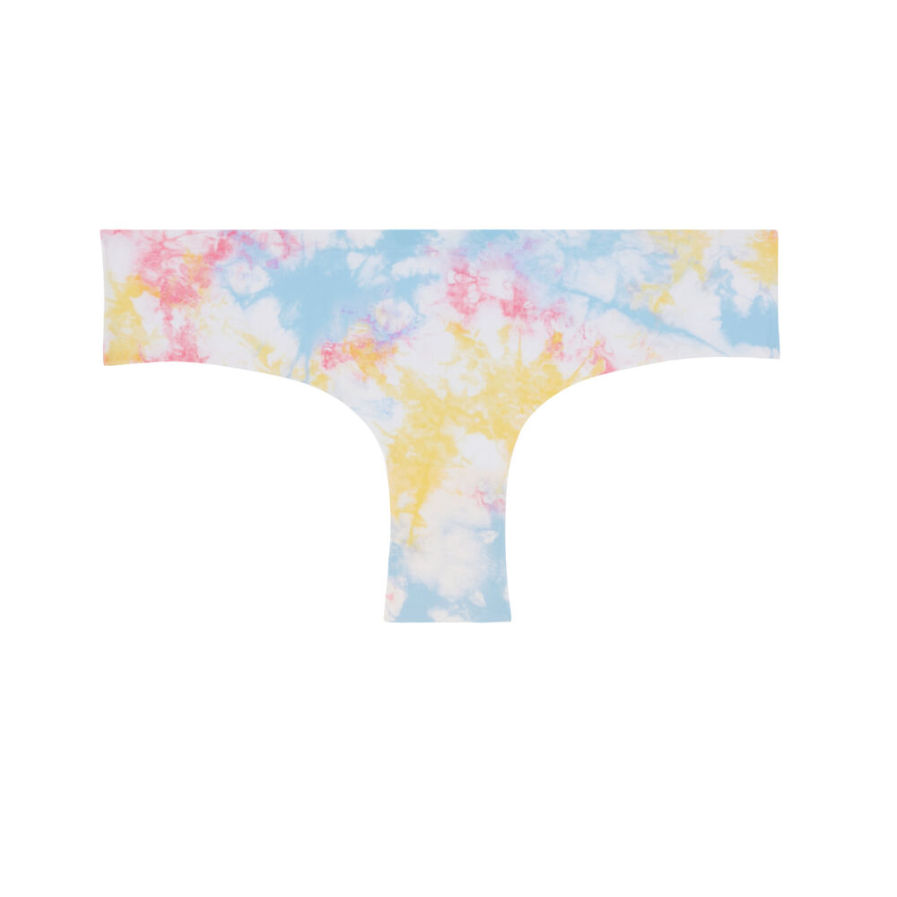 Shorty micro imprimé tie and dye - jaune jaune.