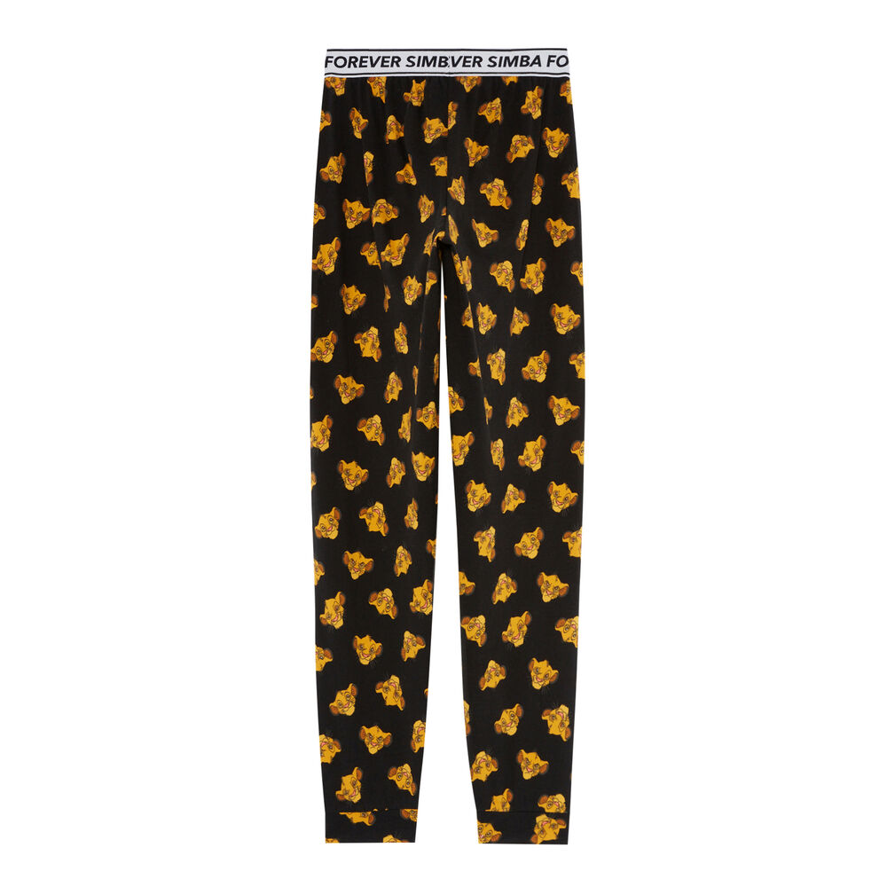 Pantalon à motifs simba - noir noir.