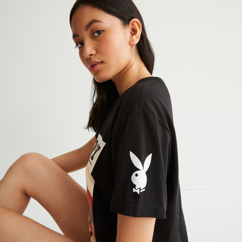 top à imprimé playboy - noir top à imprimé playboy - noir;