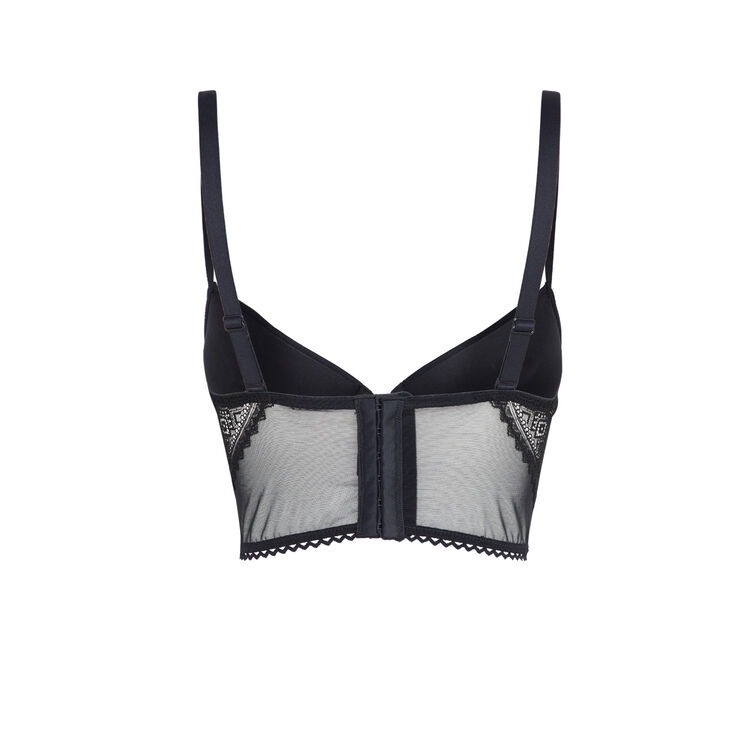 Soutien-gorge bustier push dentelle femmefataliz noir.
