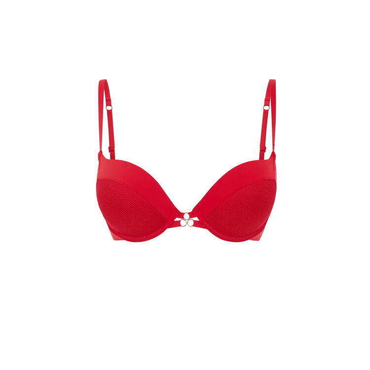 Soutien-gorge ultrapush en tulle appeliz rouge.
