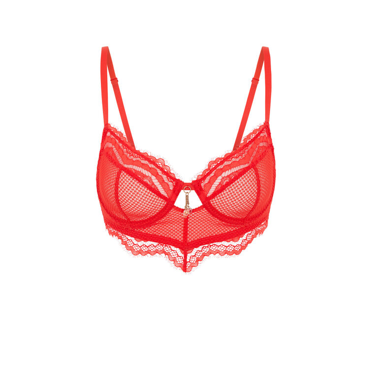Soutien-gorge bustier corbeille behappiz rouge.