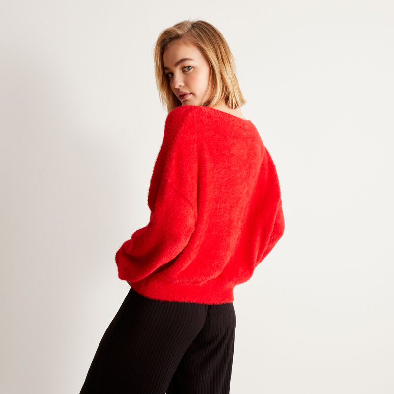 cardigan en polaire à bouton - rouge cardigan en polaire à bouton - rouge;