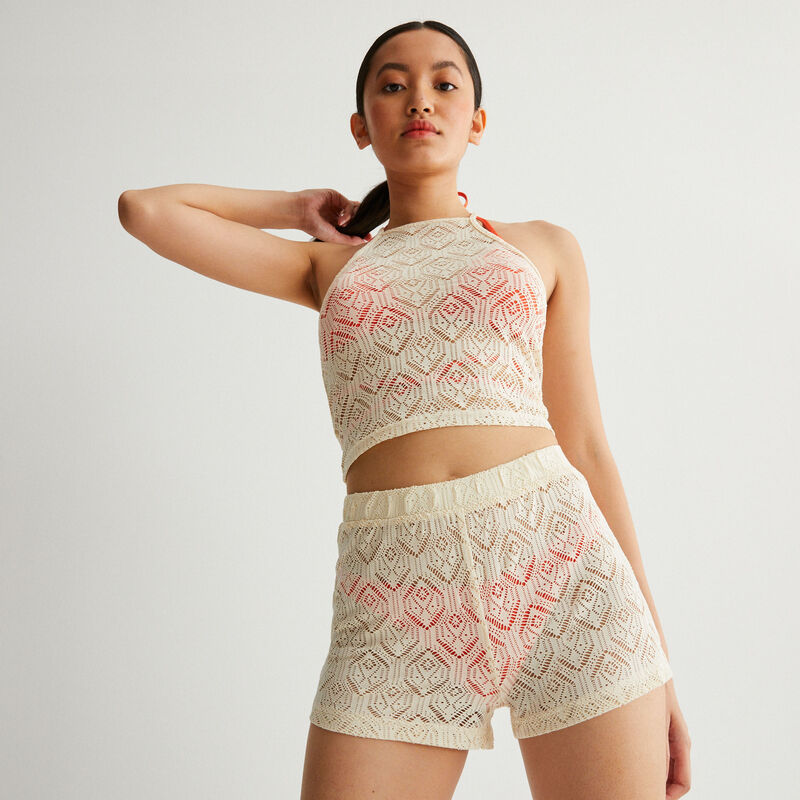 short en dentelle - écru short en dentelle - écru;