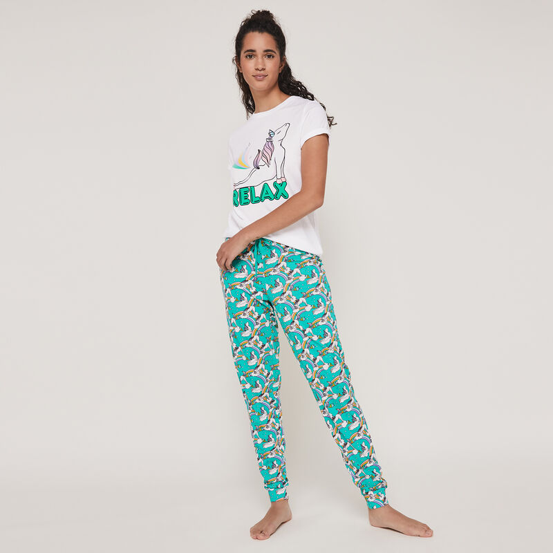 Set pyjama top + pantalon print licorne licornaxiz Set pyjama top + pantalon print licorne licornaxiz;