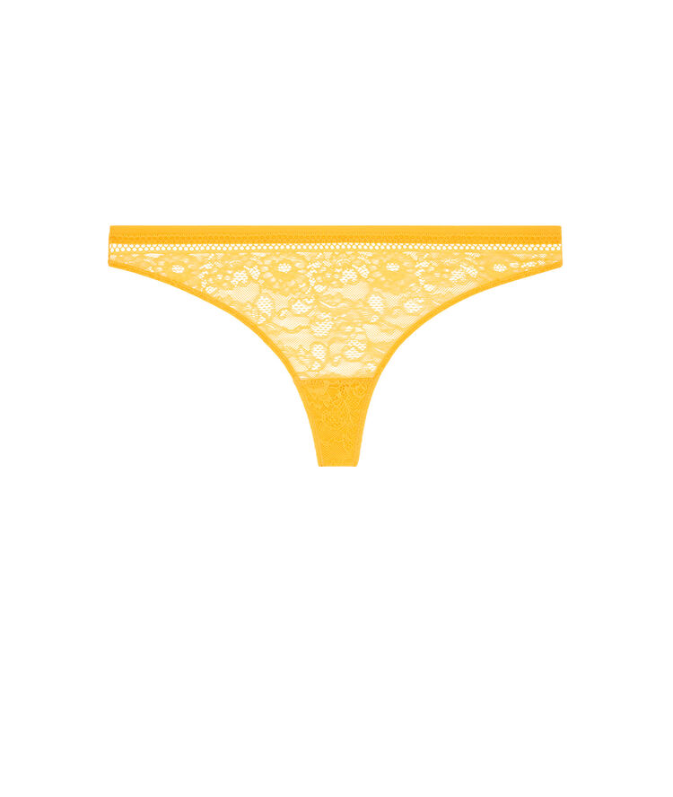 Tanga dentelle revoltiz safran.