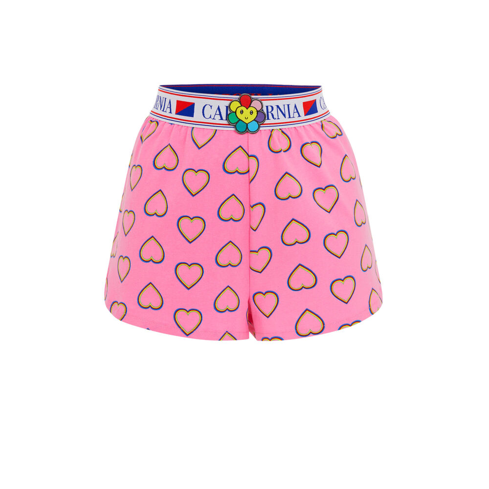 Short court à imprimé - rose rose.