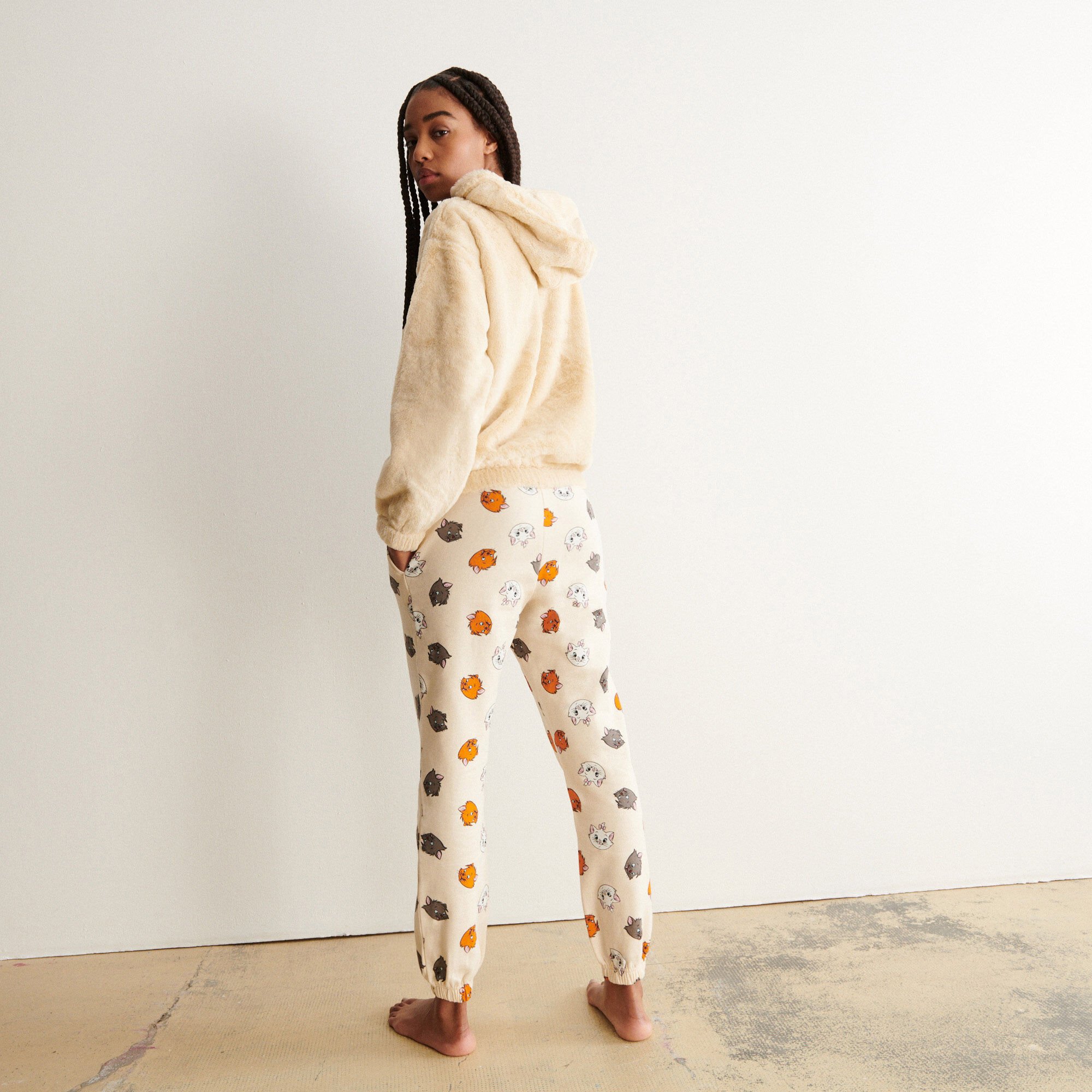 sweat à motifs les aristochats - blanc cassé - beige - Undiz