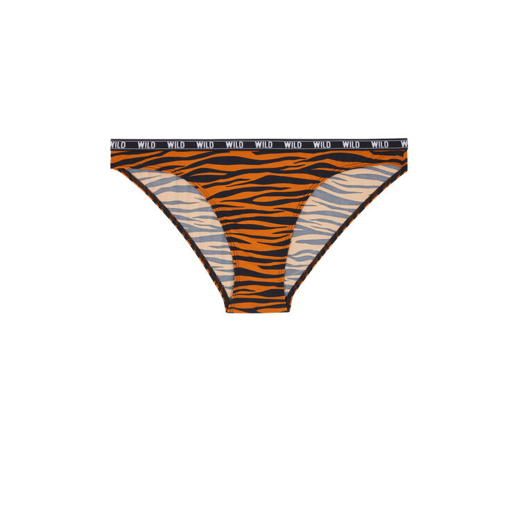 Culotte en microfibres print tigre frostimiz camel.