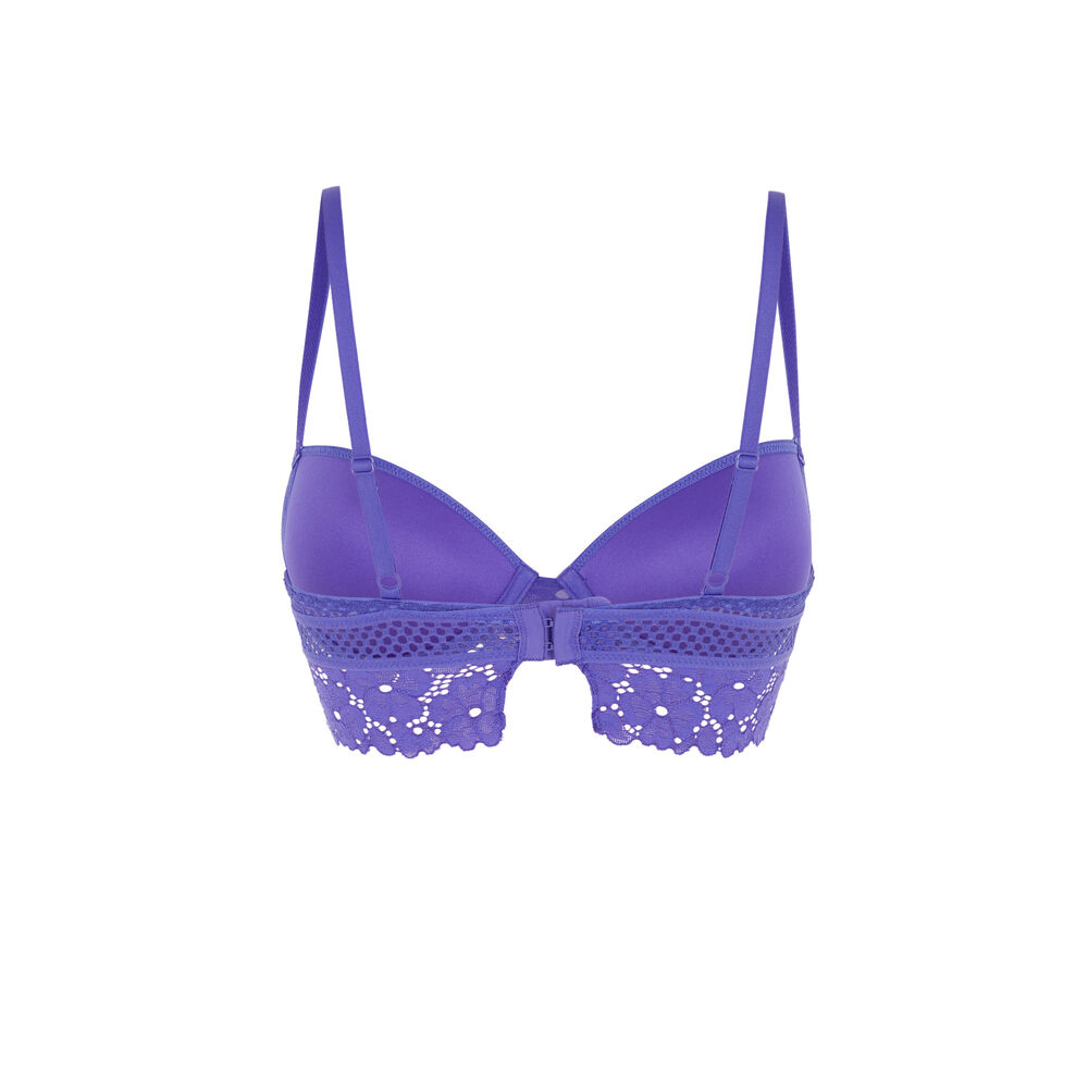 Soutien-gorge ampli en dentelle - violet violet.