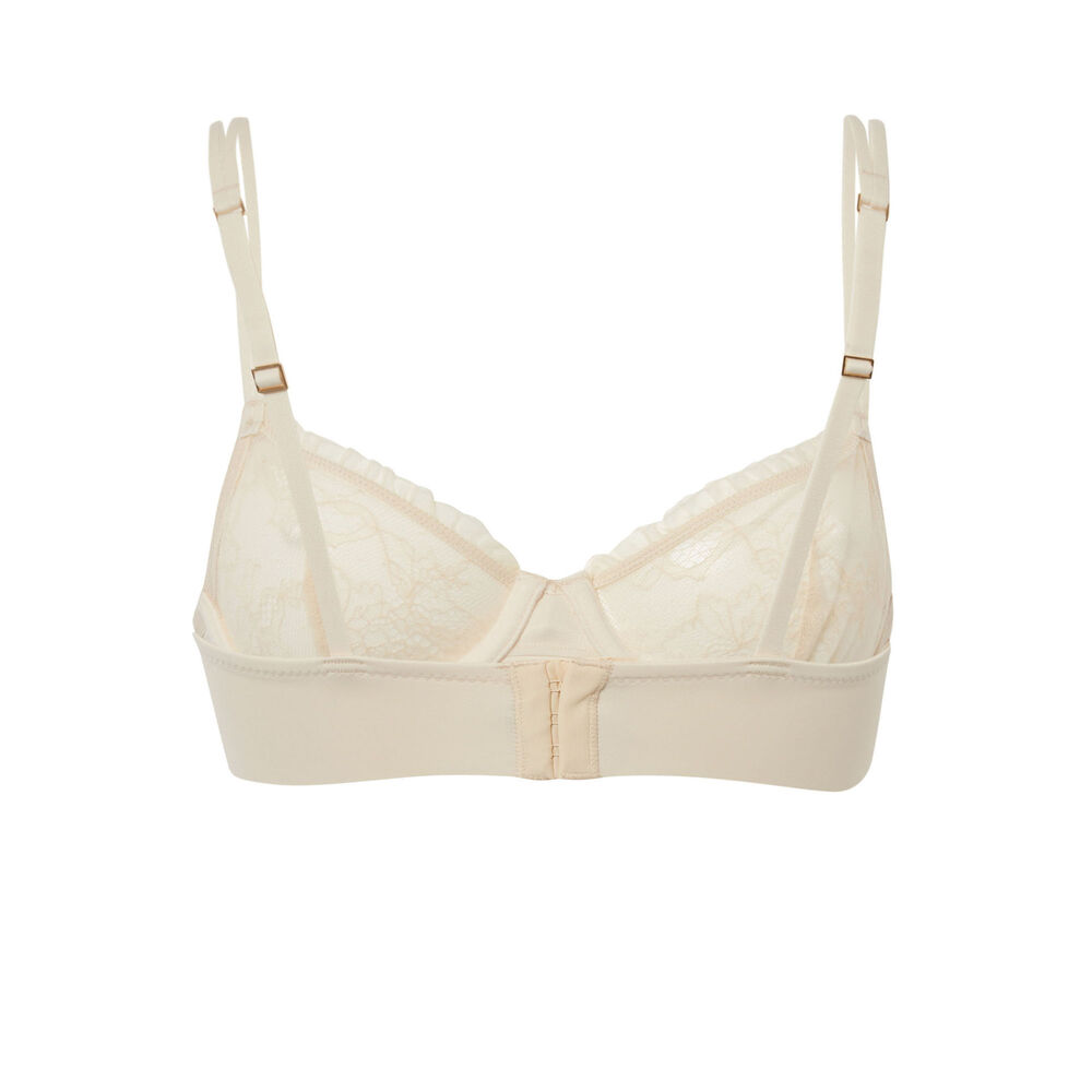 Soutien-gorge corbeille effet satiné - écru ecru.