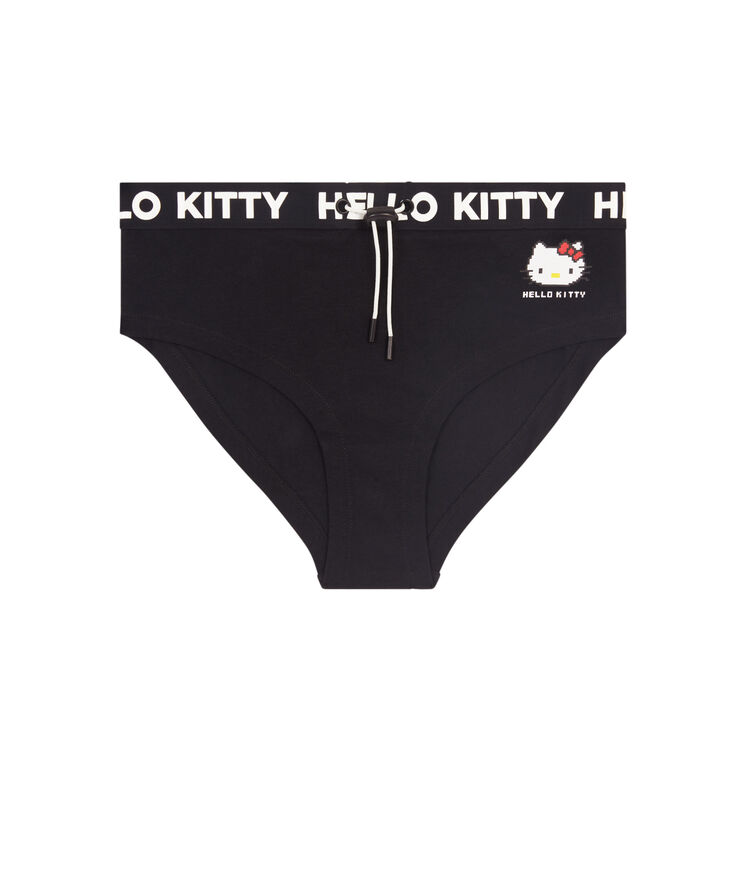Culotte taille haute imprimé hello kitty hellokittiz noir.