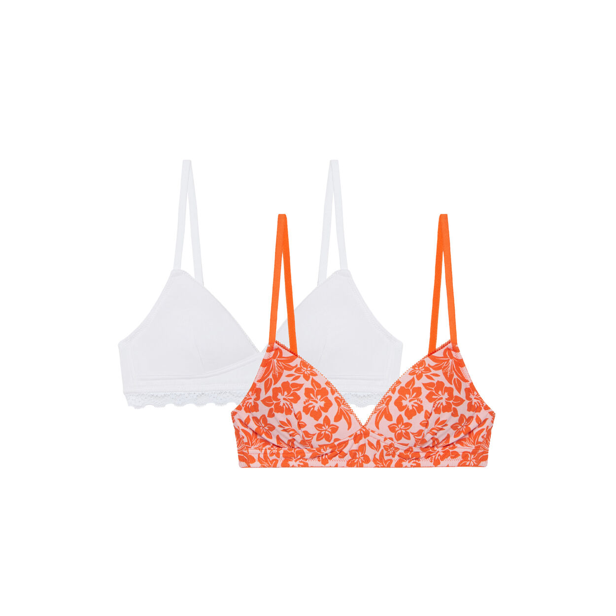 Lot de 2 soutiens-gorge triangle en coton - 70A