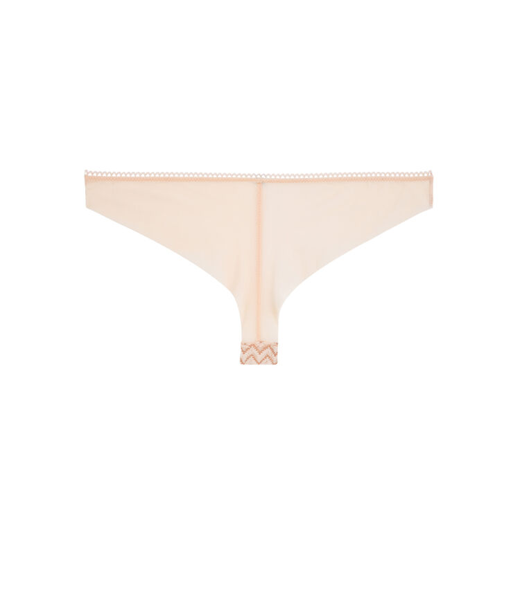 Tanga rose poudré lurexiz rose.