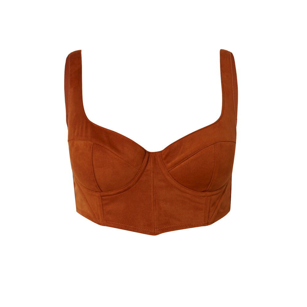Soutien-gorge bustier ampliforme - marron marron.