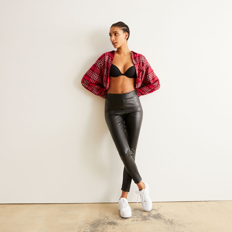 Legging Similicuir Noir Noir Undiz