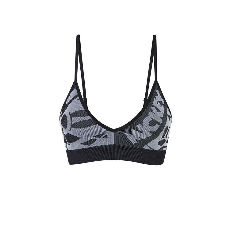 Brassière sans armatures coton mickey brassiniz noir.