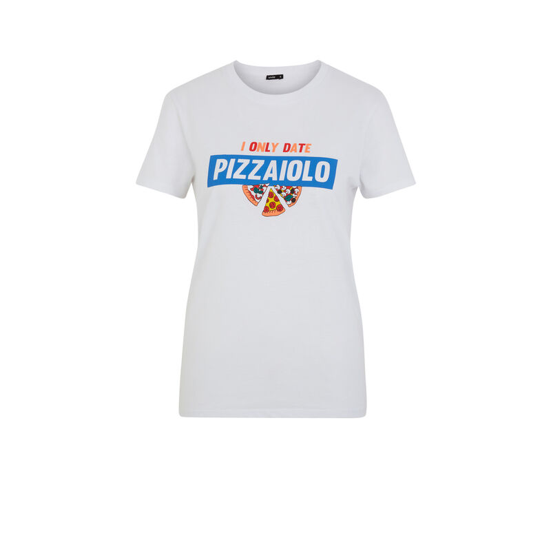 Top imprimé pizza - blanc Top imprimé pizza - blanc;