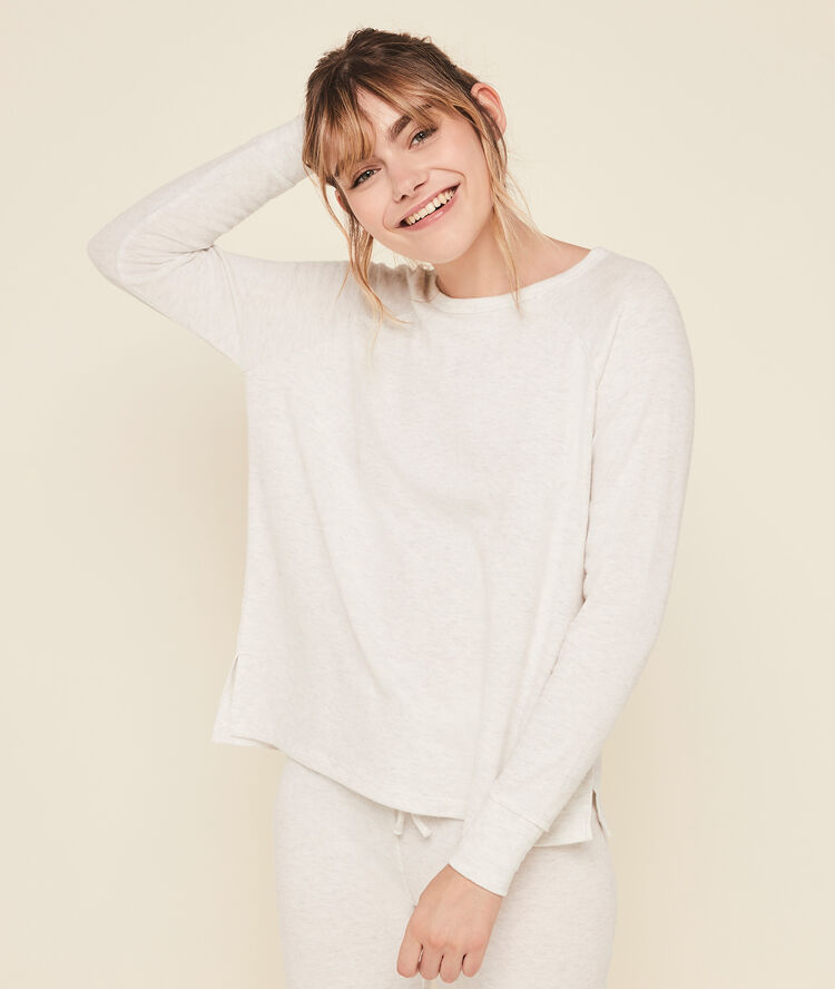 Pantalon en maille grattée quodiz gris.