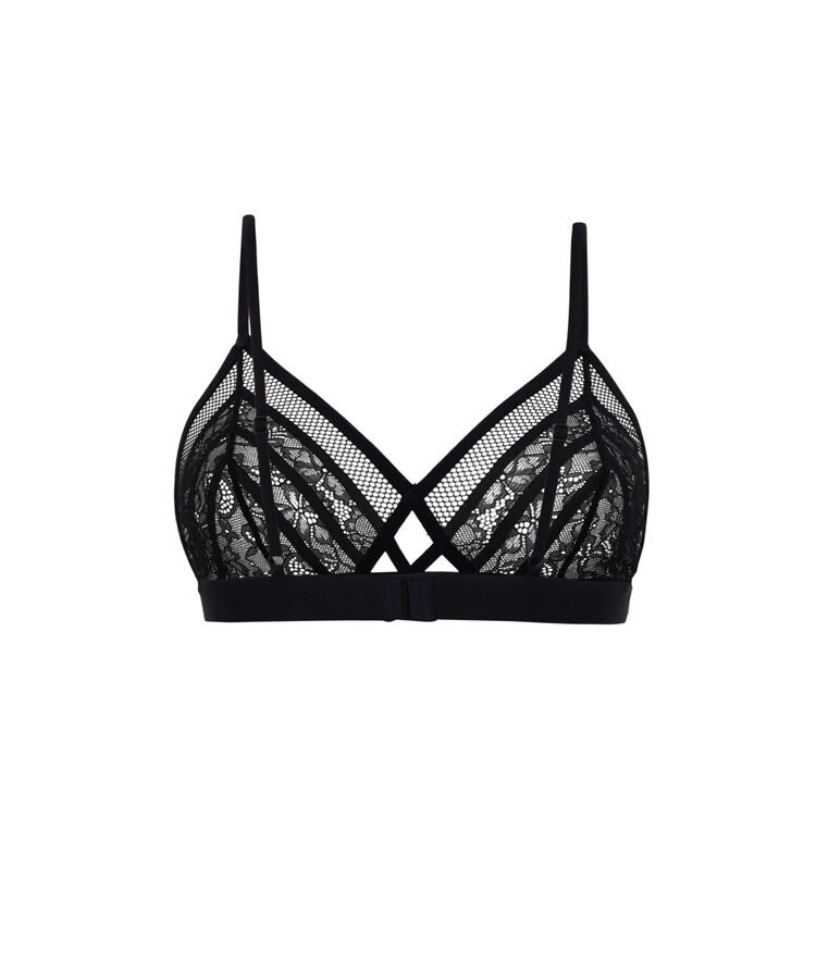 Soutien-gorge triangle dentelle - noir noir.