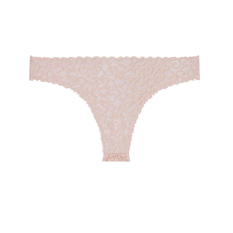 tanga à dentelle fine - écru tanga à dentelle fine - écru;