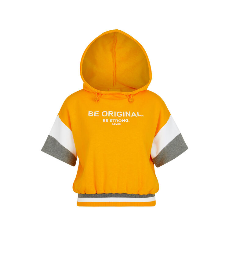Sweatshirt sport à message basicsportiz ocre.